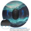 Science Fiction Stars Round Mouse pad 8in, 100% Polyester Fabric, Bottom 3mm Rubber pad, Office, Games, Learning, for Desktop, Laptop, Personal Computer, Console, etc. view 4