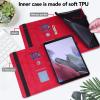 VODEFOX Case for Amazon Kindle Fire Max 11 Case (13th Generation, 2023 Release) 11",PU Leather Folio Stand Embossed Peacock Flower Stand Cover for Fire 11 Tablet - Red view 4