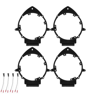 4 Pcs Car Speaker Adapter, Right Door Speaker Mount Left Door Speaker Adapter with Wire Harness Replacement for Enclave 6.5in 20082012