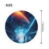 Science Fiction Future Round Mouse pad 8in, 100% Polyester Fabric, Bottom 3mm Rubber pad, Office, Games, Learning, for Desktop, Laptop, Personal Computer, Console, etc. view 3