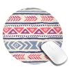 Plain Geometric Floral Pattern Round Mouse pad 8in, 100% Polyester Fabric, Bottom 3mm Rubber pad, Office, Games, Learning, for Desktop, Laptop, Personal Computer, Console, etc. view 2