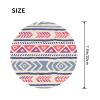 Plain Geometric Floral Pattern Round Mouse pad 8in, 100% Polyester Fabric, Bottom 3mm Rubber pad, Office, Games, Learning, for Desktop, Laptop, Personal Computer, Console, etc. view 3
