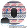 Plain Geometric Floral Pattern Round Mouse pad 8in, 100% Polyester Fabric, Bottom 3mm Rubber pad, Office, Games, Learning, for Desktop, Laptop, Personal Computer, Console, etc. view 4