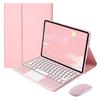 QYiiD Touchpad Keyboard Case with Mouse for Lenovo Tab P11 Plus 2021 / Tab P11 2020 11 inch (Model: TB-J606F TB-J606X TB-J616F), Folio Keyboard Case Cover with Cute Round Key Wireless Keyboard, Pink view 1