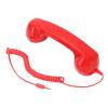Retro Telephone Handset, 3.5mm Cell Phone Receiver Mic with Volume Control Microphone Speaker Handheld Receiver for Cell Phone 9 Feet Coiled Cord Microphone for Mobile Phones Computers (Red) view 4