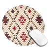 Geometric Vector Round Mouse pad 8in, 100% Polyester Fabric, Bottom 3mm Rubber pad, Office, Games, Learning, for Desktop, Laptop, Personal Computer, Console, etc. view 2