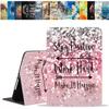 BWOOLL Case for Samsung Galaxy Tab A7 10.4 inch 2022/2020 (SM-T500/T503/T505/T507/T509), Inspirational Quote Stay Positive Work Hard and Make It Happen Slim PU Leather Stand Cover with Auto Wake/Sleep view 1