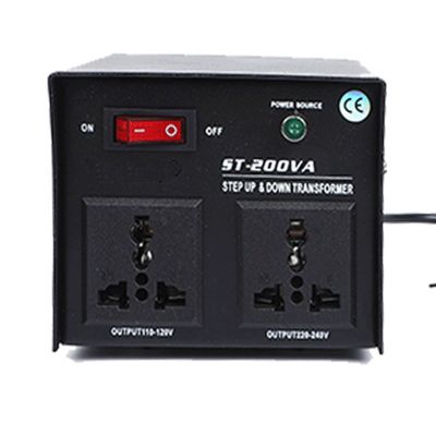 200 Watt Power Converter,Convert 220V to 110V OR 110V to 220V Step Up & Step Down Voltage Transformer Voltage Transformer Dual Transformer,Black,200W