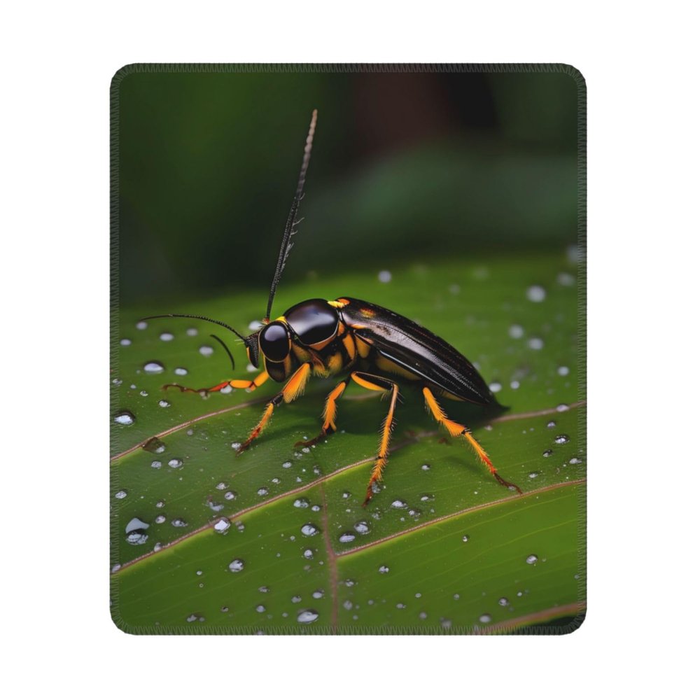 AthuAh Insects On Leavesmouse Pad 1012 Inches with Non-Slip Rubber Base  Precision Locking Edges for Laptops, Desktop Computers.
