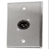 (2) Two XLR Single Wall Plates w/NEUTRIK NC3MD-L-1 Male 3 Pin (Stainless Steel) view 4