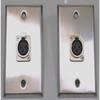 (2) Two XLR Single Wall Plates w/NEUTRIK NC3FD-L-1 Female 3 Pin Stainless Steel view 1