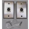 (2) Two XLR Single Wall Plates w/NEUTRIK NC3FD-L-1 Female 3 Pin Stainless Steel view 4