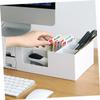 Hemobllo 1pc White Computer Monitor Stand Heightening Rack for Office and Home Multifunctional Desktop Organizer and Laptop Display Holder Storage view 2