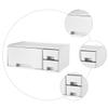 Hemobllo 1pc White Computer Monitor Stand Heightening Rack for Office and Home Multifunctional Desktop Organizer and Laptop Display Holder Storage view 4