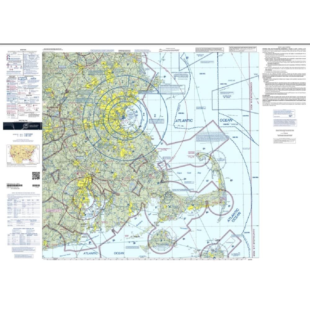 Expired FAA Boston Terminal Area Chart (TBOS) - Wrapping Paper, Decoration, Training Use