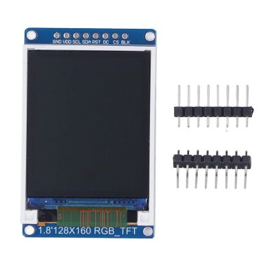 1.8 Inch TFT LCD Display Module for ST7735 Chip Port 128x160P HD Full Color Display Screen High Contrast 8 Pin Port 3.3V