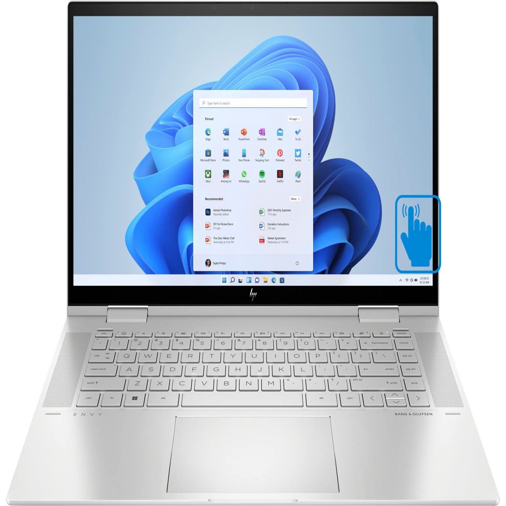 HP Envy x360 15t-ew000 Home & Business 2-in-1 Laptop (Intel i7-1255U 10-Core, 32GB RAM, 1TB PCIe SSD, Intel Iris Xe, 15.6" 60Hz Touch Full HD (1920x1080), Win 11 Pro) Refurbished (Renewed)