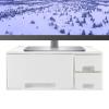 Gatuida Desk Monitor Stand Riser: Desk Organizer with Drawer for Office Supplies, White view 1