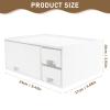 Gatuida Desk Monitor Stand Riser: Desk Organizer with Drawer for Office Supplies, White view 2