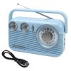Studebaker Sky Blue SB2003 Retro Portable AM FM Radio | Built in Speaker | AC Powered/Battery | Aux-in Cable (Bundle) view 3