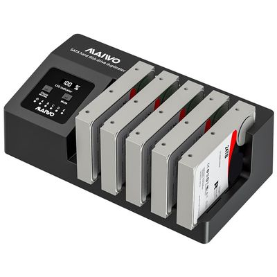 MAIWO 5 Bay Hard Drive Docking Station with Offline Clone for 2.5 3.5 Inch SATA HDD SSD, USB 3.0 5Gbps with UASP, 120TB Capacity, External Hard Drive Duplicator Cloner