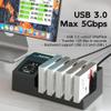 MAIWO 5 Bay Hard Drive Docking Station with Offline Clone for 2.5 3.5 Inch SATA HDD SSD, USB 3.0 5Gbps with UASP, 120TB Capacity, External Hard Drive Duplicator Cloner view 2