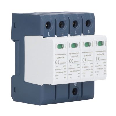 4P Surge Protective Device, AC 275V 40KA SPD Surge Protective Device, DIN Rail Installation, Flame Retardant, Fast Discharge AC Surge Protector