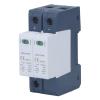 2P Surge Protective Device, 600VDC 40KA DIN Rail Mounting Photovoltaic DC Surge Arrester Device, Flame Retardant, Over Voltage Protection DC Surge Protector