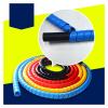 2meters 8mm 10mm Line Organizer Pipe Protection Flexible Spiral Wrap Winding Cable Wire Sleeve Cover Tube (Color : Yellow, Size : 12mm) view 2