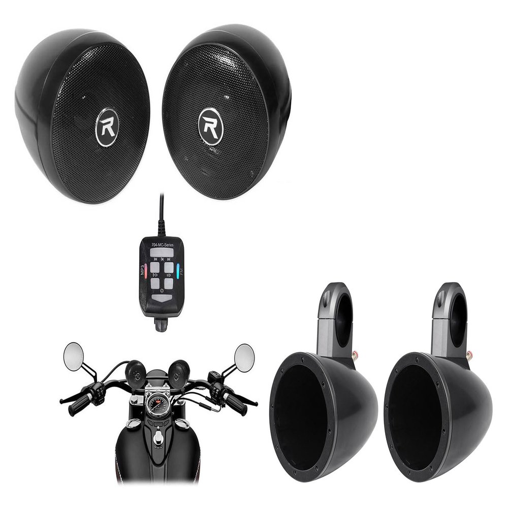 KICKER 2 KMTES Marine Wakeboard Tower Enclosures+Powersports Handlebar Speakers