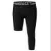 DEVOROPA Youth Boys One Leg Compression Pants for Basketball 3/4 Leggings Sports Tights Kids Athletic Soccer Base Layer Black M view 1