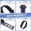 WNIPH Nylon Bands Compatible with Fitbit Inspire 3/2/HR/Ace 3/2, Breathable Sport Replacement Straps, Soft Adjustable Solo Loop, New Midnight Blue+Pink Sand+Seashell view 2