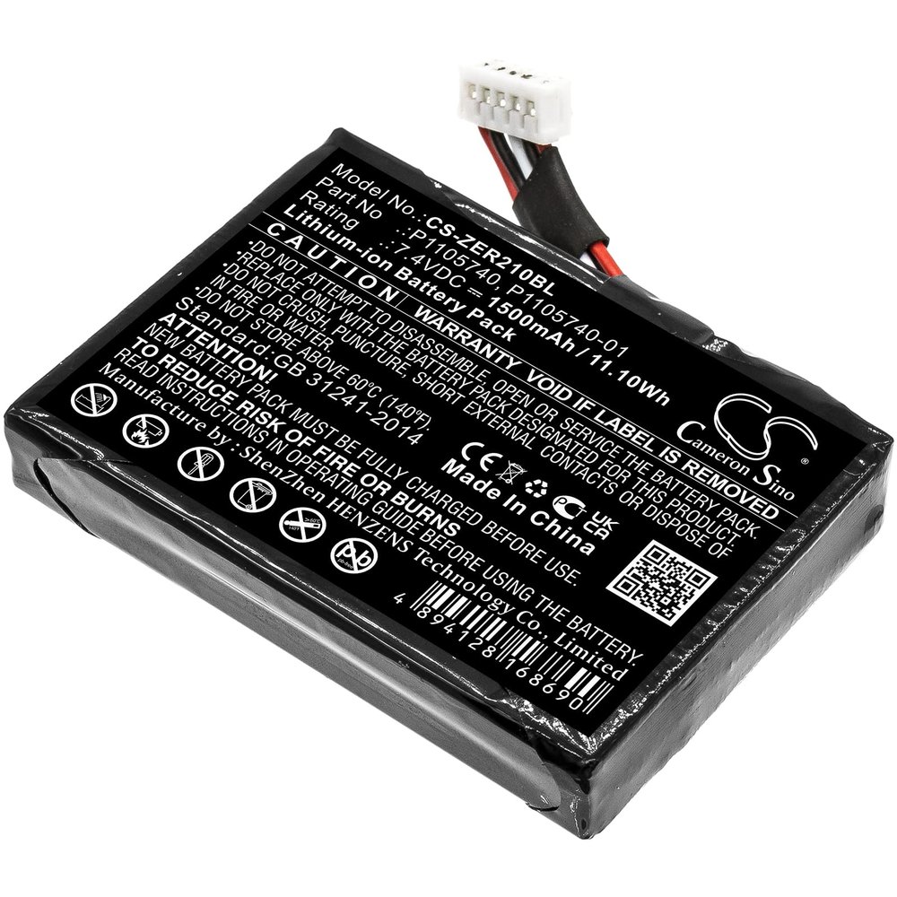 Enyuly 1500mAh Replacement Battery for Zebra ZQ22-A0E01KE-00 ZQ220 ZQ200 ZQ210 ZQ21-A0E12KE-00 P1105740-01 P1105740 (7.4V)