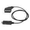 to SCART Cable, HD Digital Video to Scart Converter Adapter Cable for TV VHS VCR DVD, Support Play on TVs VHS VCRs DVD Recorders view 2