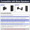 (2 Pack) Adjustable Speaker Wall Mount for Bose Cube Speaker, Ceiling & Wall Mount for Bose UB-20, UB-20 Series II, WB-50 II, Lifestyle, Soundtouch Series, Cinemate, Acoustimass Series Black view 3
