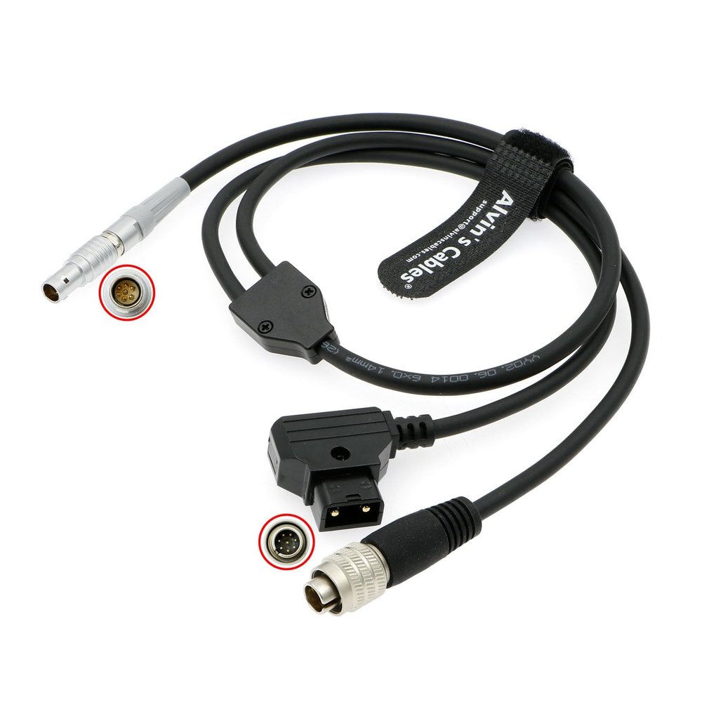 Alvins Cables CAM 7 Pin to Hirose 8 Pin + D-Tap Cable for ARRI RIA-1| cforce RF Motor for Sony F5| F55| Venice Remote Compatible with K2.0047268