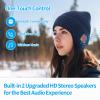 Bluetooth Beanie Hat with Headphones, Wireless Winter Hat Built-in Microphone and Stereo Speakers (Navy Blue) view 2