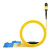 AMPCOM MPO to LC Breakout Cable 9/125m Singlemode OS1/OS2(24 Fiber,MPO to LC, Type B, LSZH/Riser, UPC, Yellow) 25m (242ft) view 1
