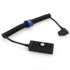 Eonvic 4 Port Ptap Female to Dtap Male Power Splitter Cable for Teradek ARRI Sound Device RED Camera, Dtap Fourway Splitter with 1/4-20 Screw (Coiled Cable) view 1
