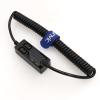 Eonvic 4 Port Ptap Female to Dtap Male Power Splitter Cable for Teradek ARRI Sound Device RED Camera, Dtap Fourway Splitter with 1/4-20 Screw (Coiled Cable) view 2