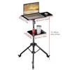 LEIYTFE Adjustable Laptop Stands Tripod Projector Stand with Wheels,Living/Work Floor Stand Notebook Riser Stand with Rotation Tray,Rolling Stand (Size : A) view 2