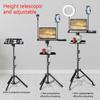LEIYTFE Adjustable Laptop Stands Tripod Projector Stand with Wheels,Living/Work Floor Stand Notebook Riser Stand with Rotation Tray,Rolling Stand (Size : A) view 3