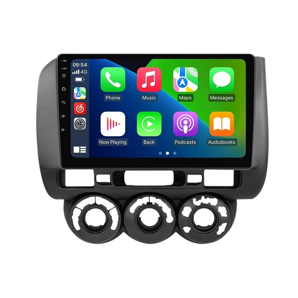 Radio Stereo for Honda Fit Jazz 2001-2008 LHD,Biorunn 9 Inch Octa Core GPS Navi Wireless Wired Car-Play Android Auto IPS FM AM RDS DSP,8GB RAM 128GB ROM