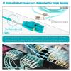 Bangun 50 Meters Uniboot OM3 Fiber LC to LC Fiber Optic Cable, 10GB Multimode Fiber Patch Cable Duplex 50/125, LSZH Aqua view 2