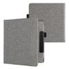 kwmobile Case Compatible with Amazon Kindle Oasis 10. Generation - Fabric Cover with Magnetic Closure, Strap, Pocket - Light Grey view 1