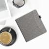 kwmobile Case Compatible with Amazon Kindle Oasis 10. Generation - Fabric Cover with Magnetic Closure, Strap, Pocket - Light Grey view 2