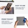 kwmobile Case Compatible with Amazon Kindle Oasis 10. Generation - Fabric Cover with Magnetic Closure, Strap, Pocket - Light Grey view 3
