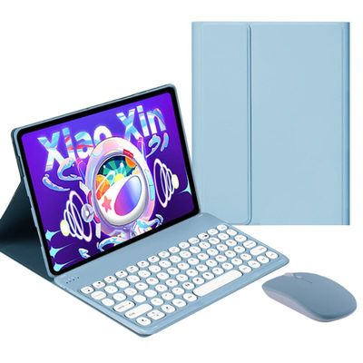 QYiiD Keyboard Case with Mouse for Lenovo Tab P11 Pro 11.5" 2020 (TB-J706F / TB-J706L), Folio Slim Smart Keyboard Case Cover with Cute Round Key Wireless Detachable Keyboard, Blue