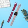 kwmobile Straps Compatible with Garmin Venu Sq 2 Music/Sq 2 / Vivoactive 6 / Vivoactive 5 Straps - 2x Replacement Silicone Watch Bands - Dusty Pink/Bordeaux view 2