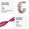 kwmobile Straps Compatible with Garmin Venu Sq 2 Music/Sq 2 / Vivoactive 6 / Vivoactive 5 Straps - 2x Replacement Silicone Watch Bands - Dusty Pink/Bordeaux view 3